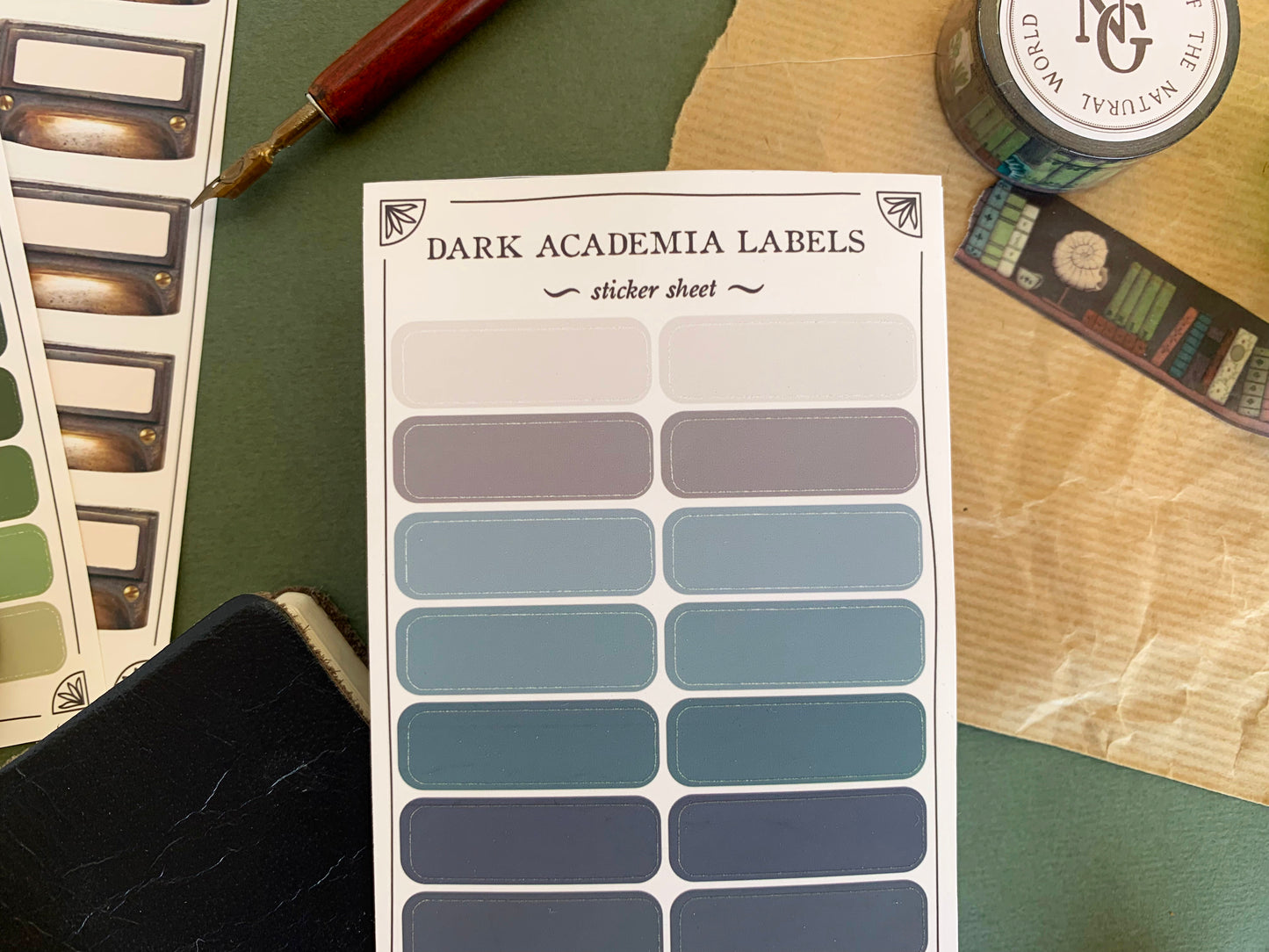 Dark Academia Label Sheet