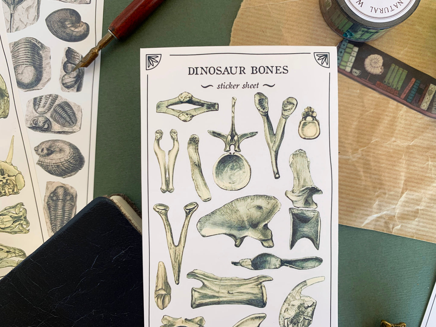 Dinosaur Bones Sticker Sheet