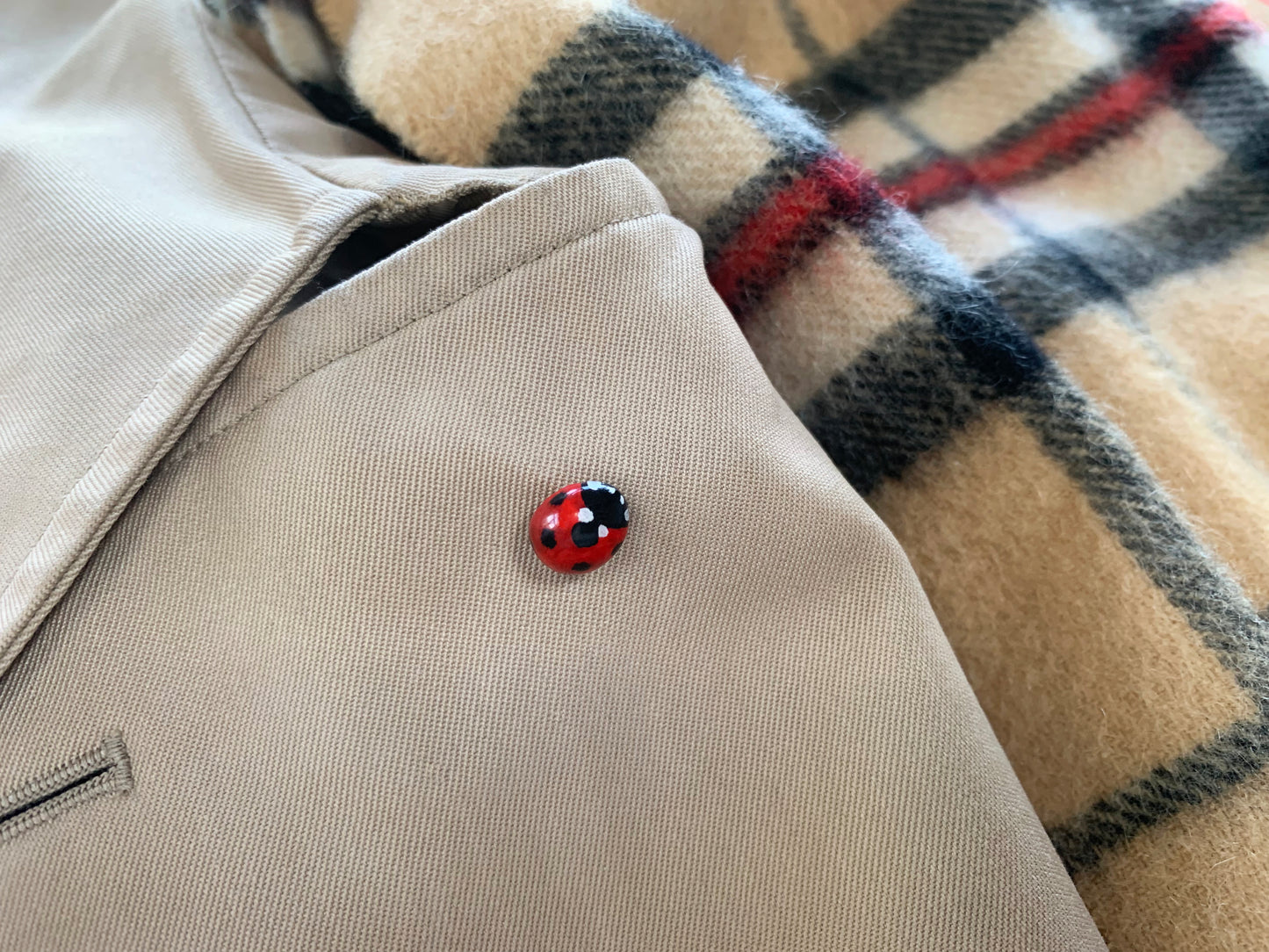 Realistic Ladybird Pin