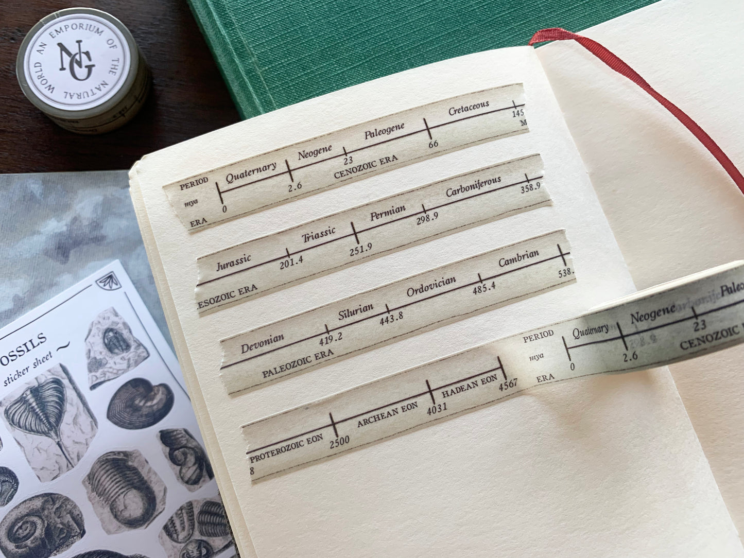 Geological Timeline Washi Tape