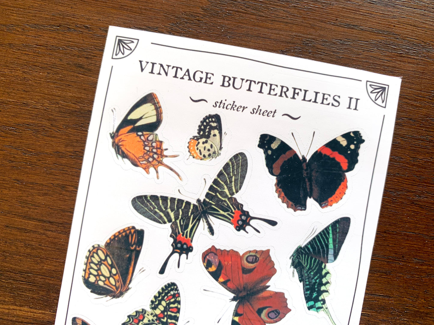 Vintage Butterflies II Sticker Sheet
