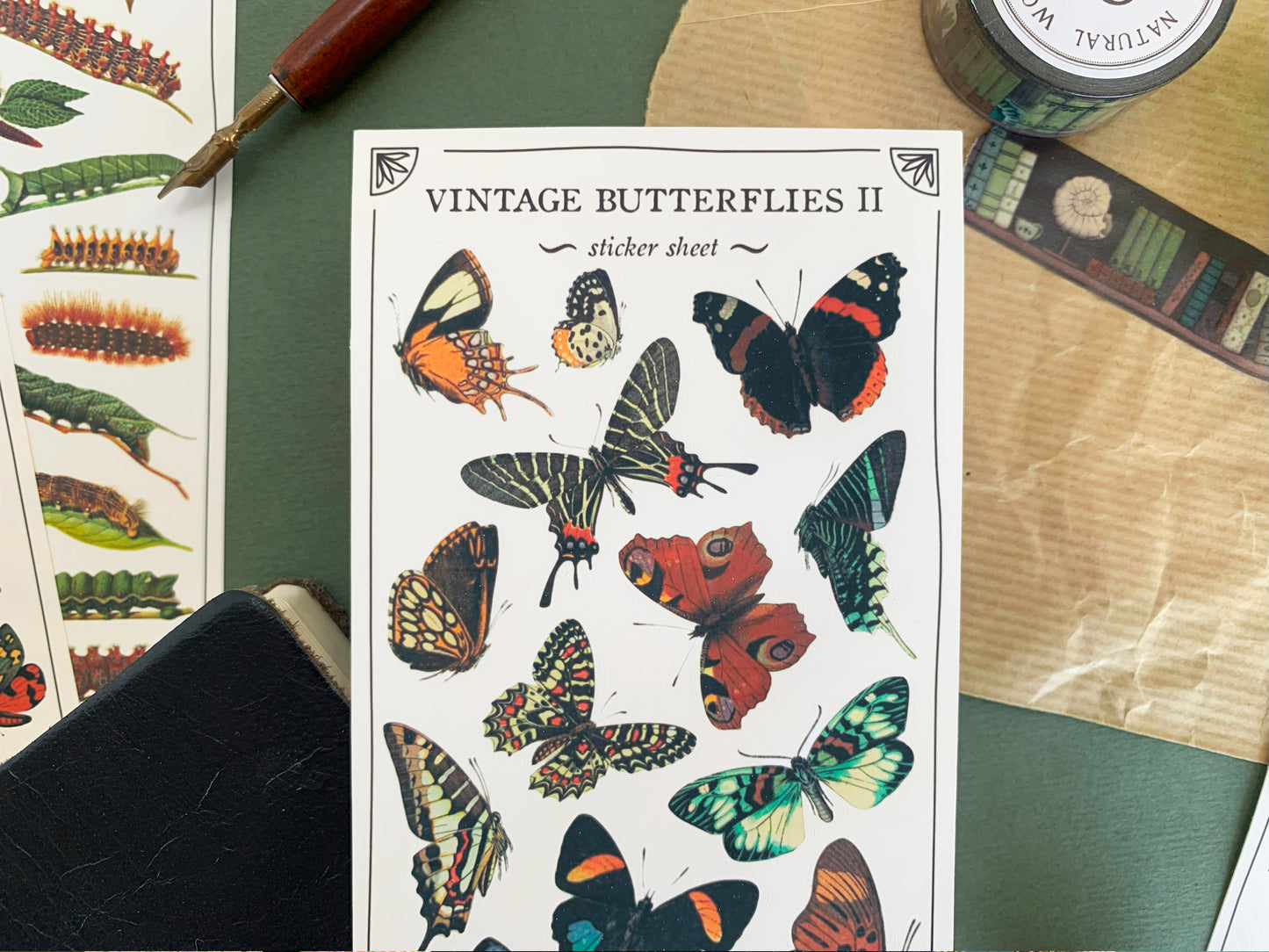 Vintage Butterflies II Sticker Sheet