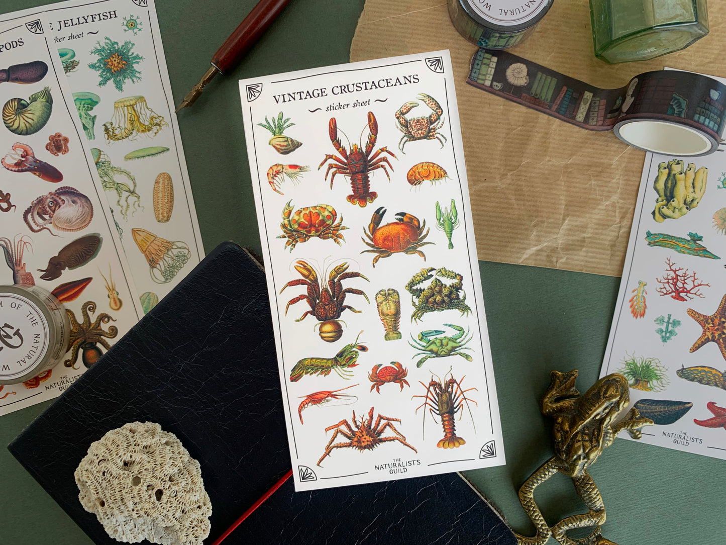 Vintage Crustaceans Sticker Sheet