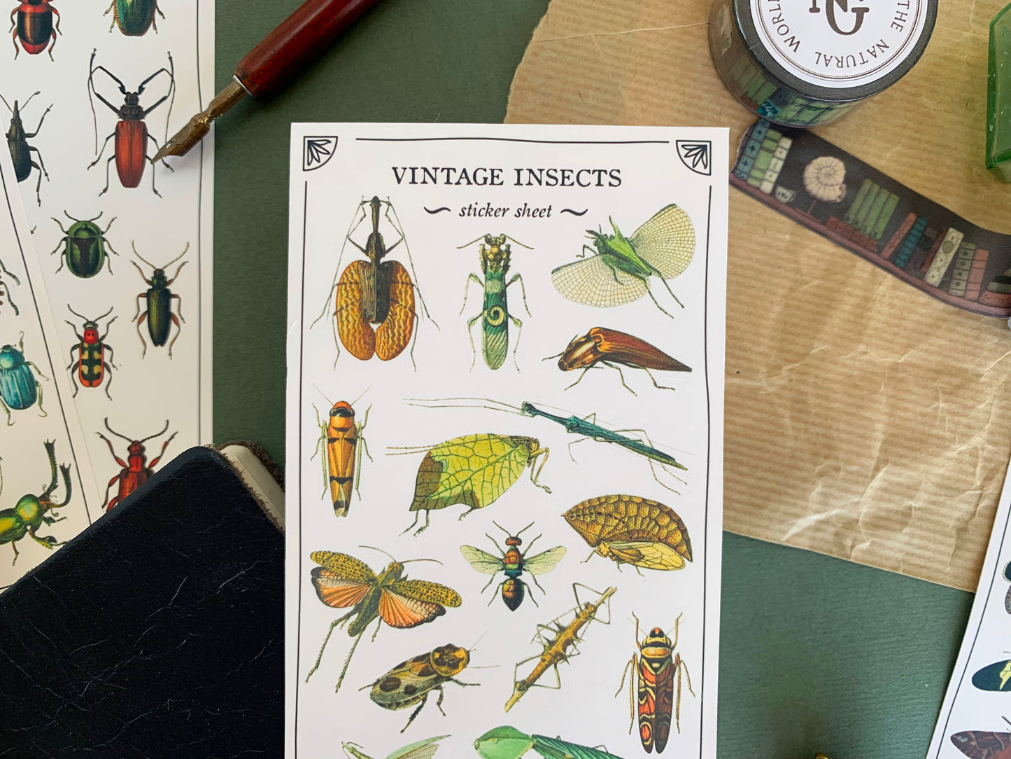 Vintage Insects Sticker Sheet