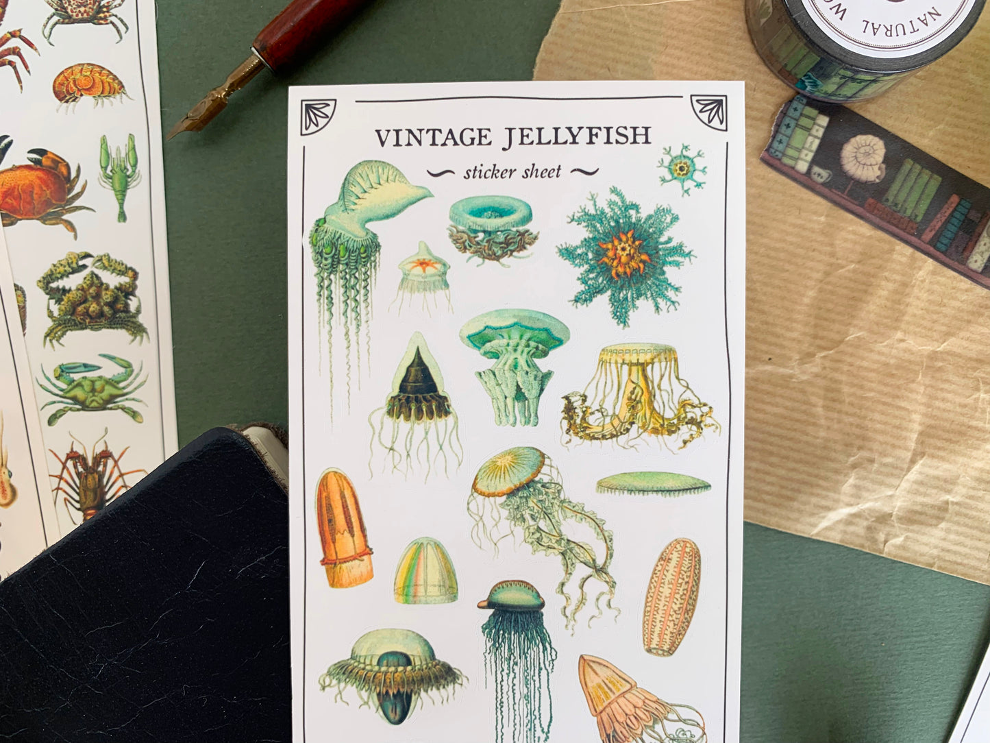 Vintage Jellyfish Sticker Sheet