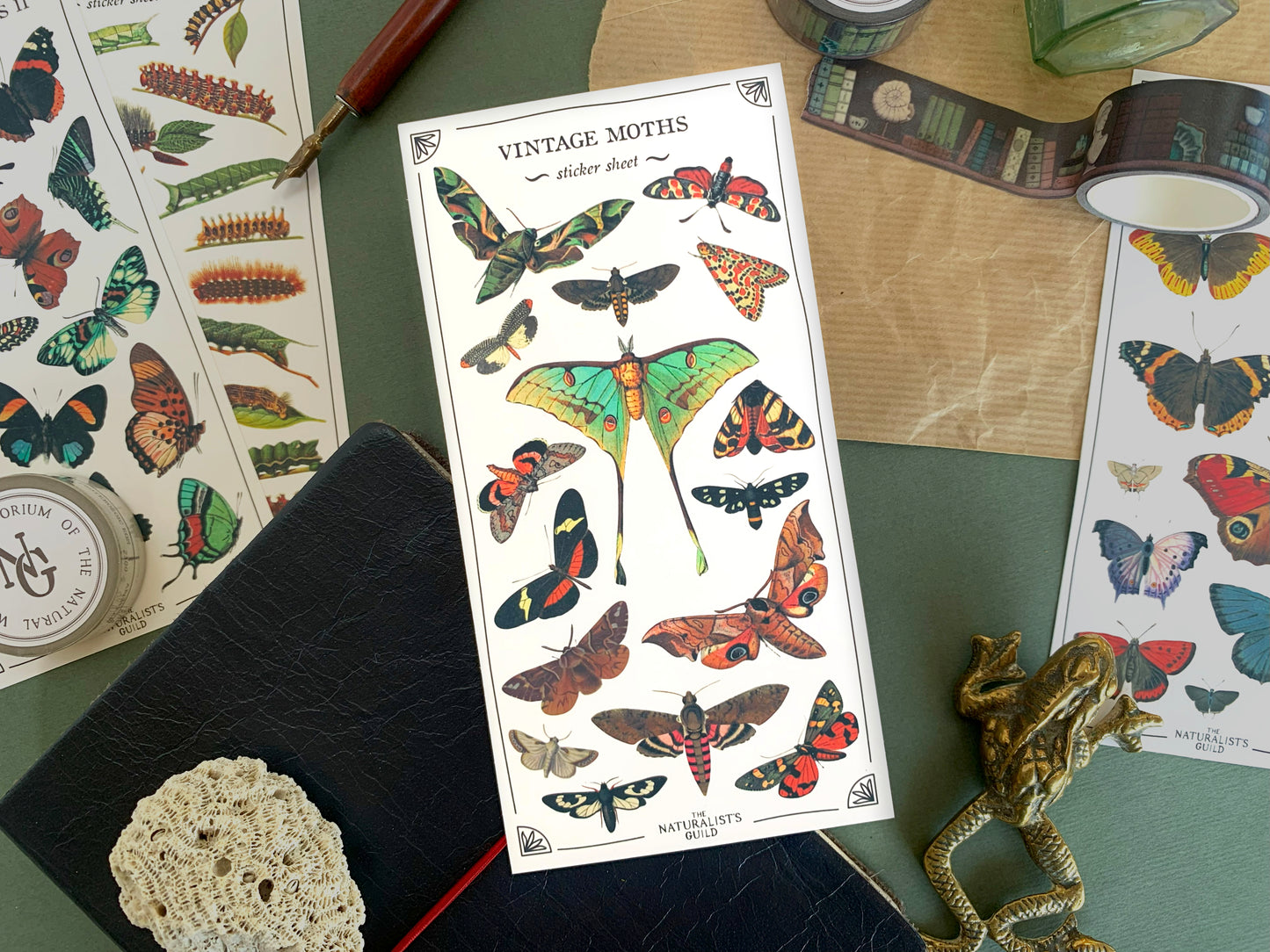 Vintage Moths Sticker Sheet