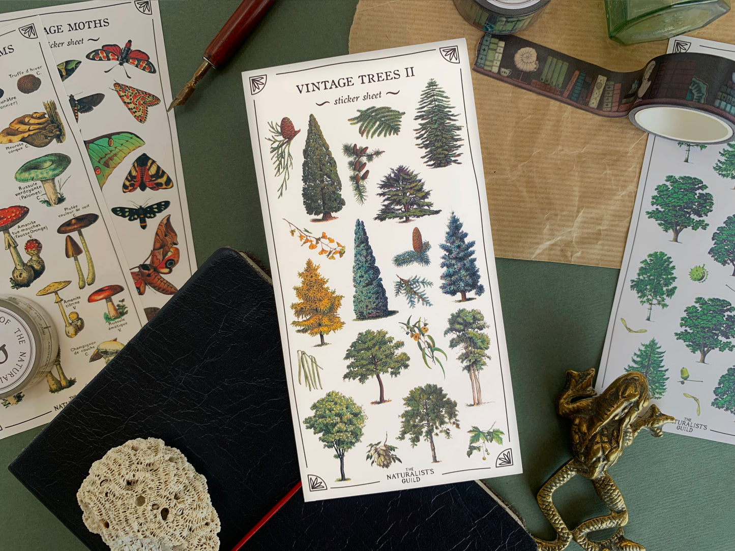 Vintage Trees II Sticker Sheet