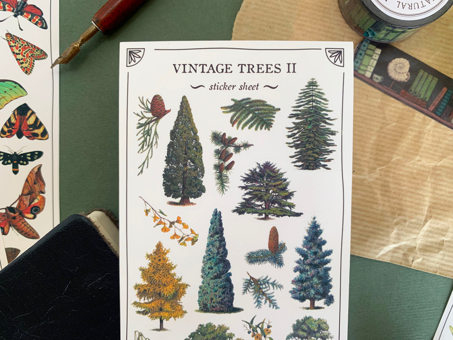 Vintage Trees II Sticker Sheet