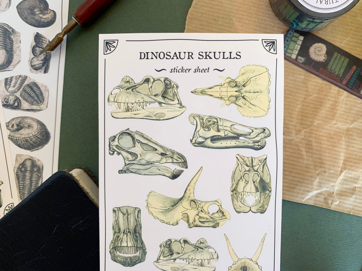 Dinosaur Skulls Sticker Sheet