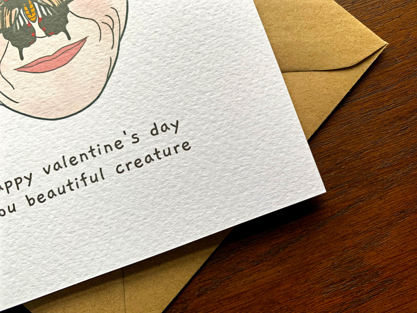 David Attenborough Beautiful Creature Valentine's Card