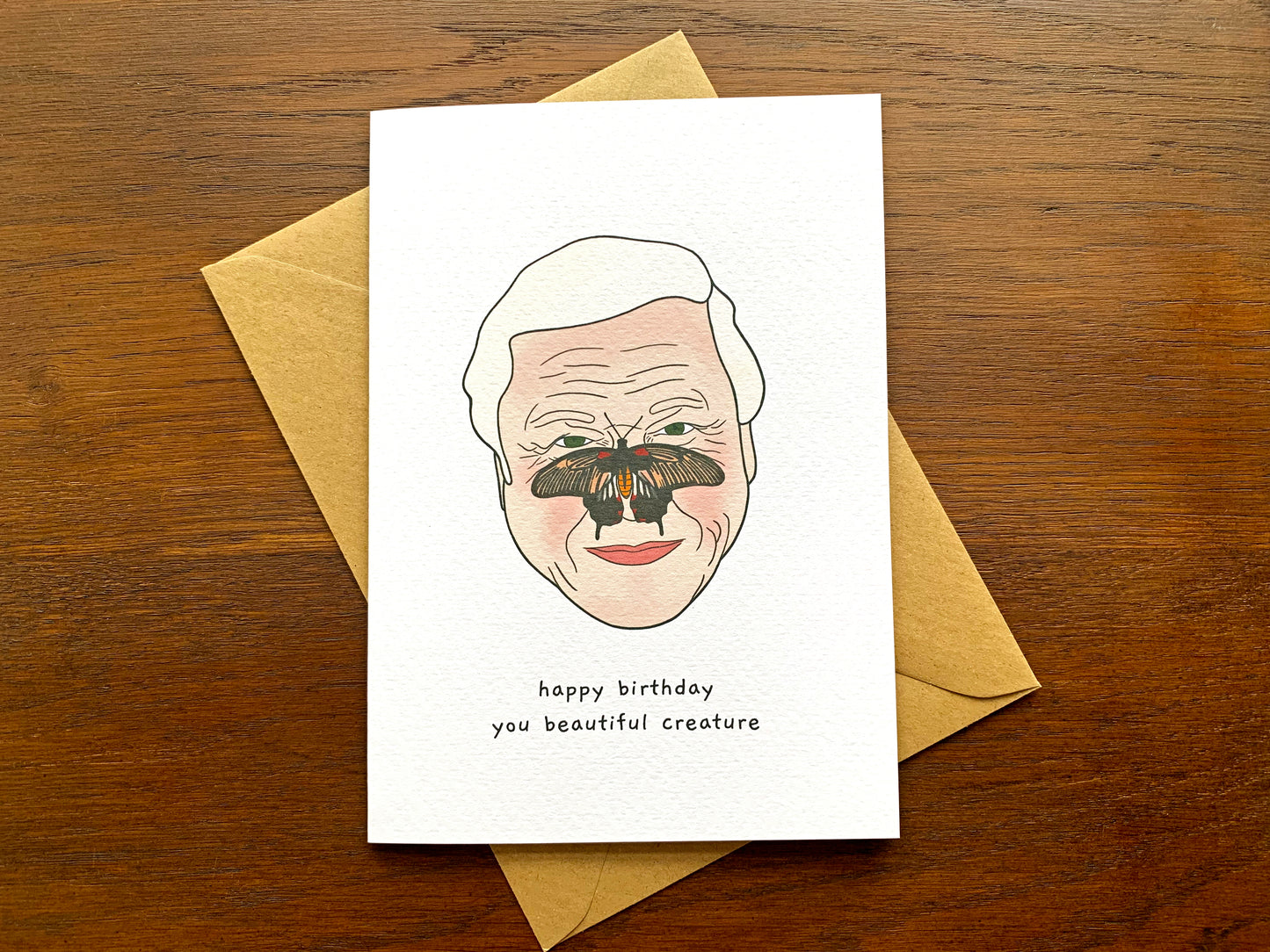 David Attenborough Beautiful Creature Birthday Card