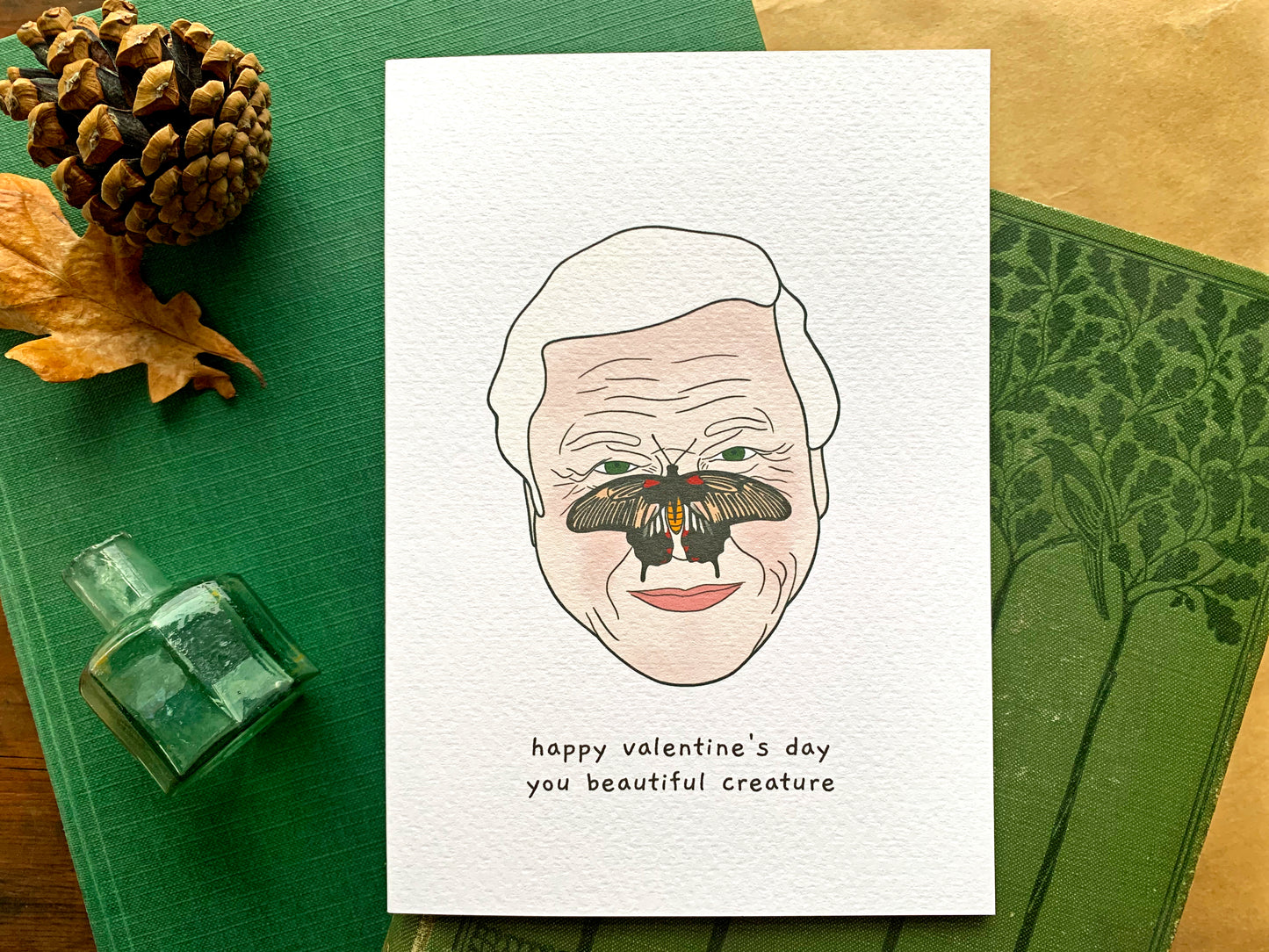 David Attenborough Beautiful Creature Valentine's Card