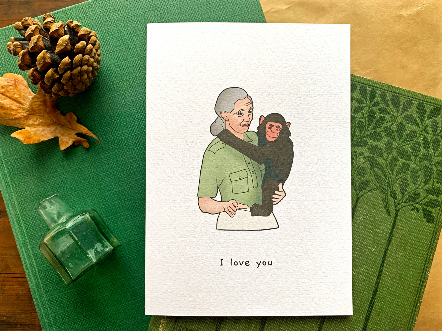 I Love You Jane Goodall Greetings Card