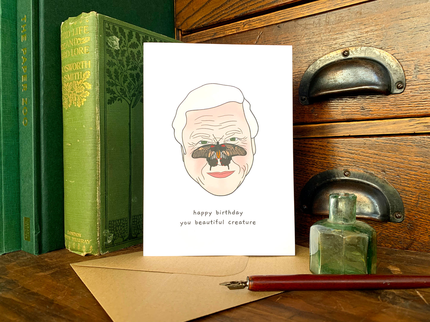 David Attenborough Beautiful Creature Birthday Card