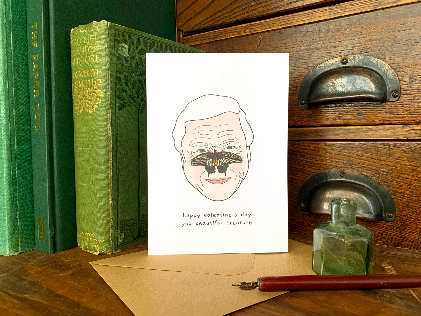 David Attenborough Beautiful Creature Valentine's Card