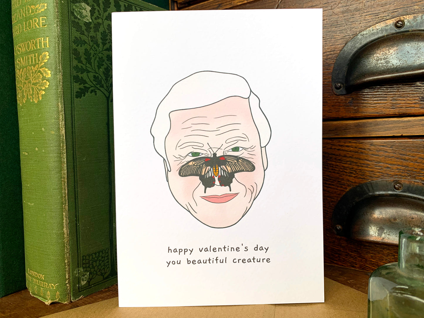 David Attenborough Beautiful Creature Valentine's Card