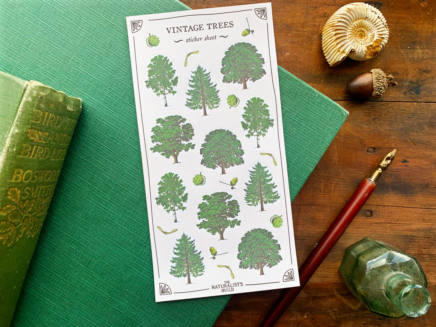 Vintage Trees Sticker Sheet