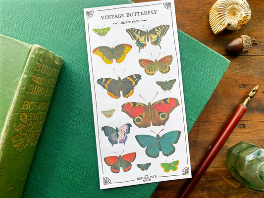 Vintage Butterfly Sticker Sheet