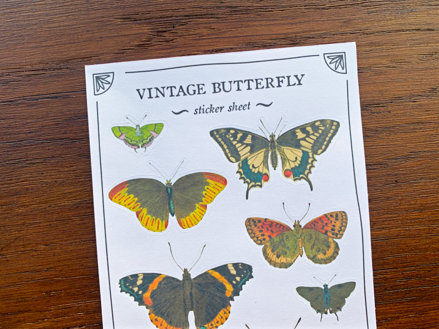 Vintage Butterfly Sticker Sheet