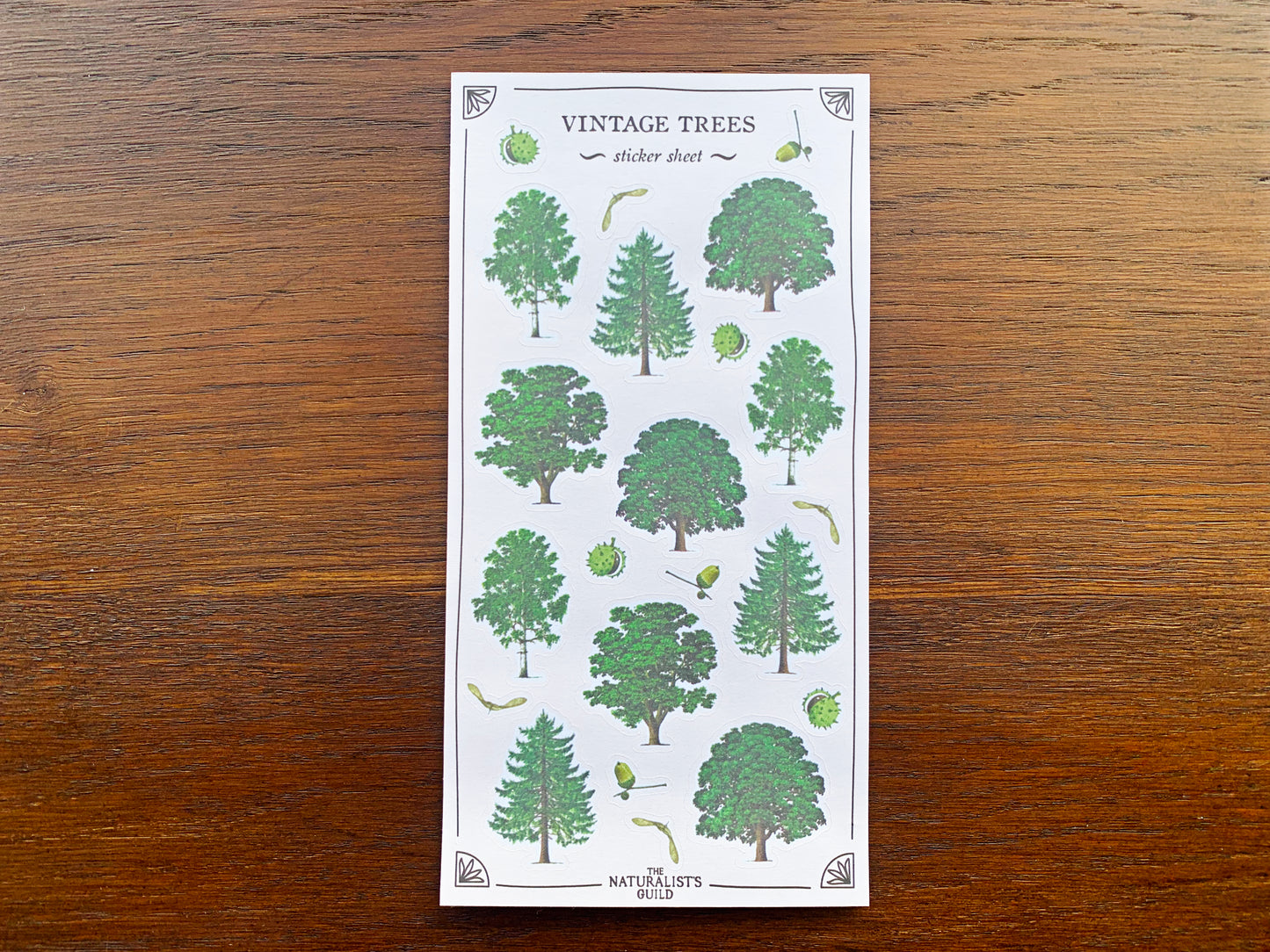 Vintage Trees Sticker Sheet