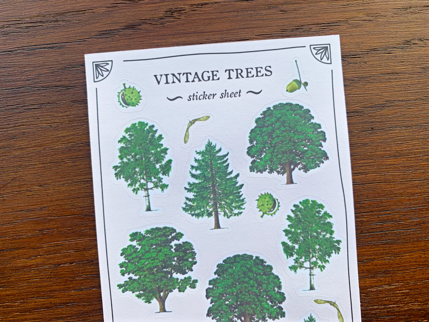 Vintage Trees Sticker Sheet