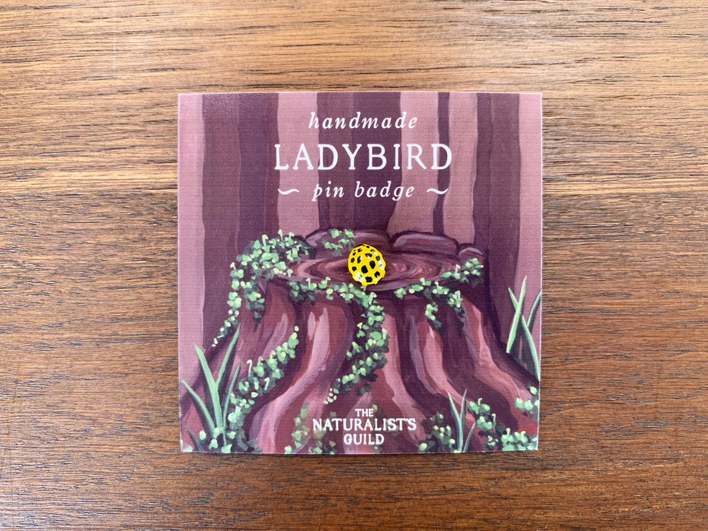 Realistic Yellow Ladybird Pin