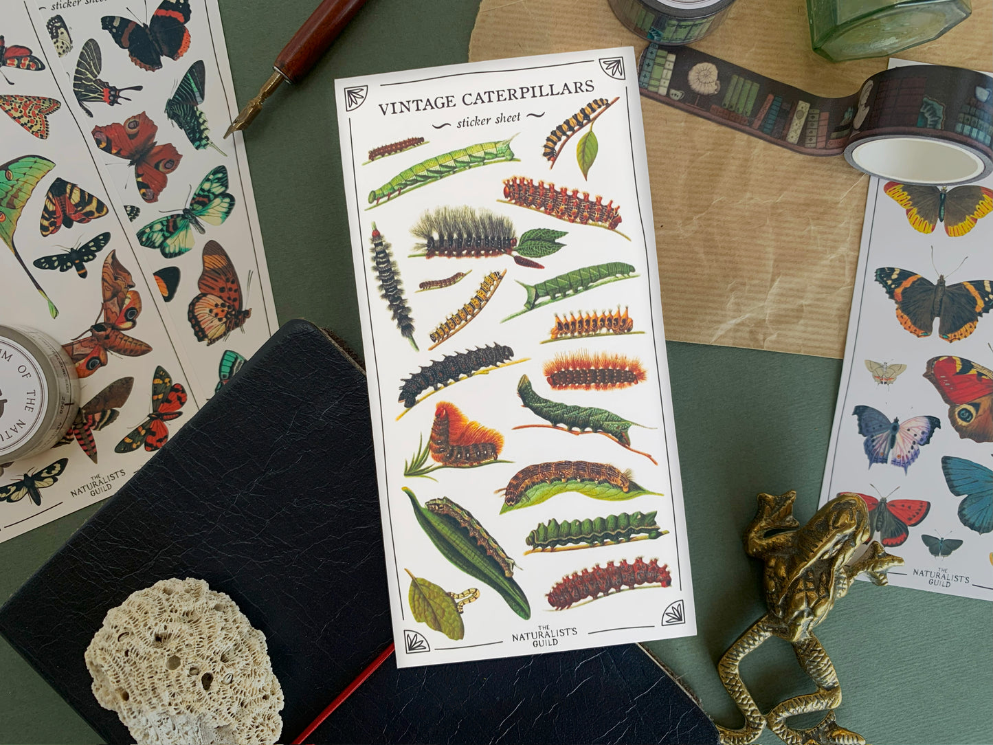 Vintage Caterpillars Sticker Sheet