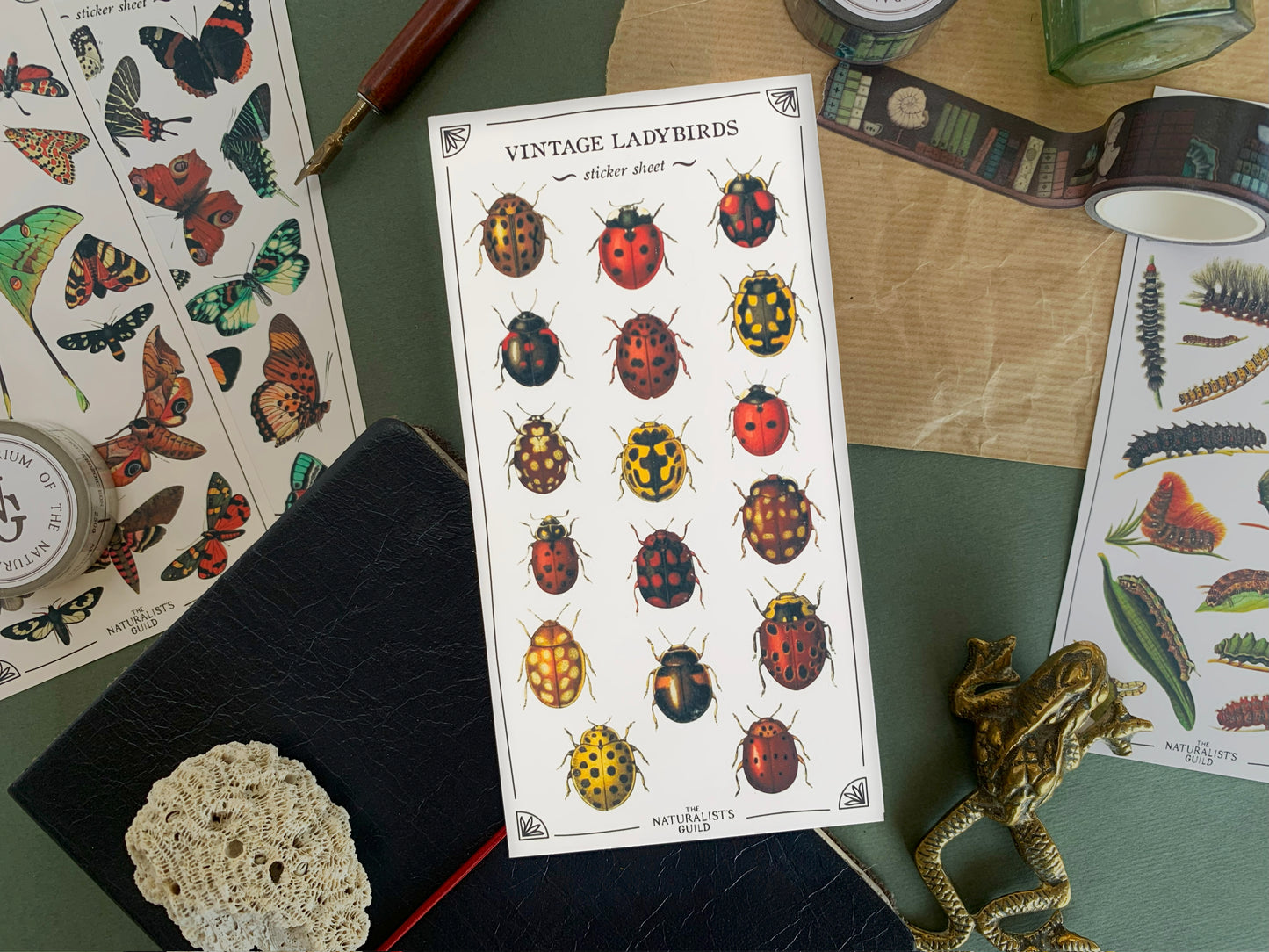 Vintage Ladybirds Sticker Sheet