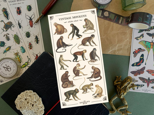 Vintage Monkeys Sticker Sheet