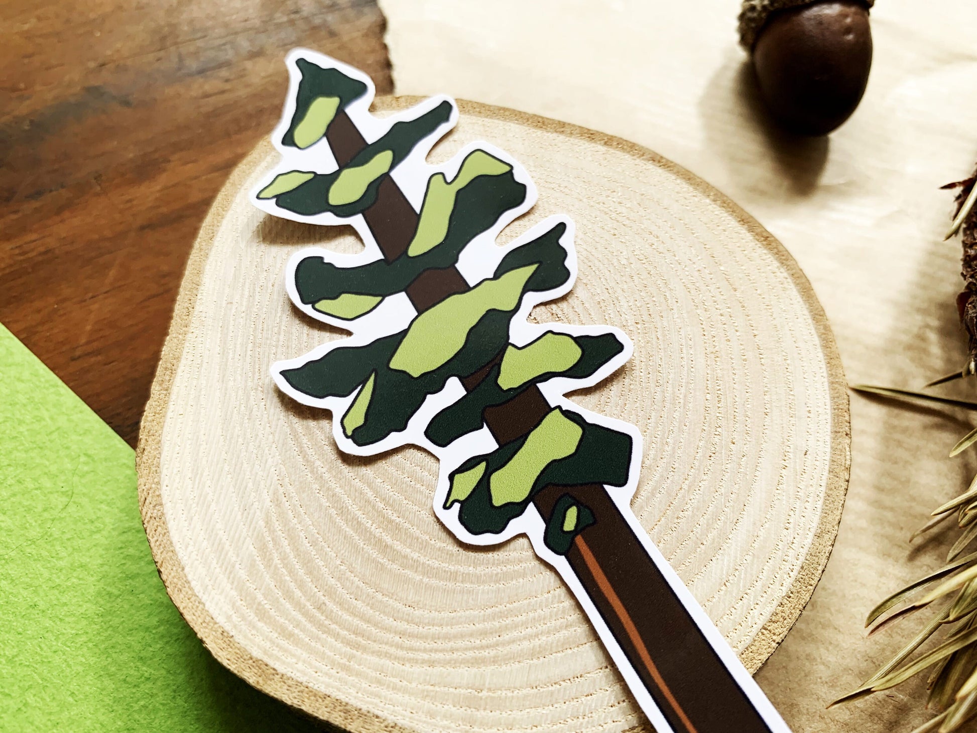 Pine Tree Forest Sticker, Large Tree Laptop Sticker for Nature Lovers and Tree Huggers, Fir Tree Water Bottle Sticker for Hikers/Adventurers